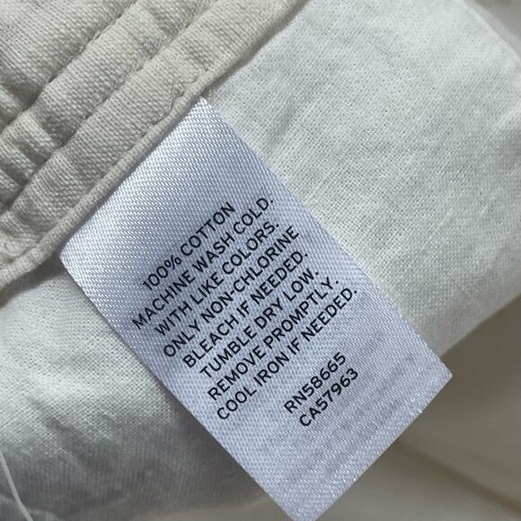 14th & Union Men’s Cream Cotton Drawstring Crinkle Pull On Shorts Size 2XL - Picture 5 of 5